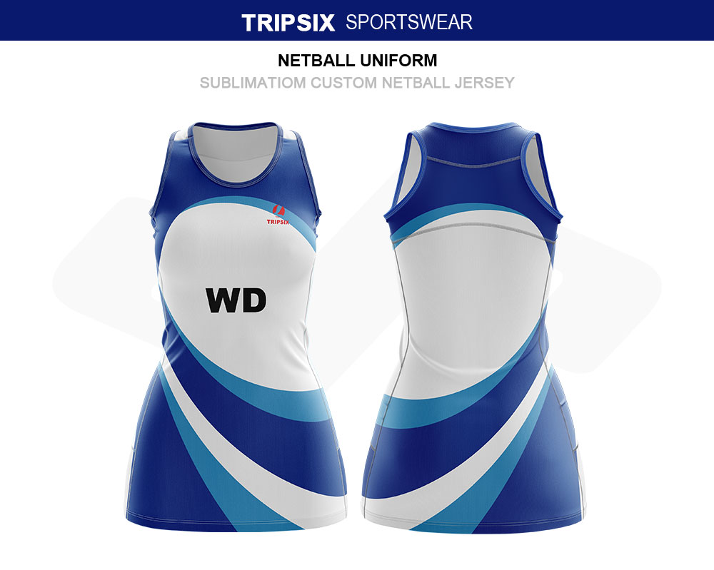 Light Netball Dresses Sublimation Printed For Sportsman Tripsix